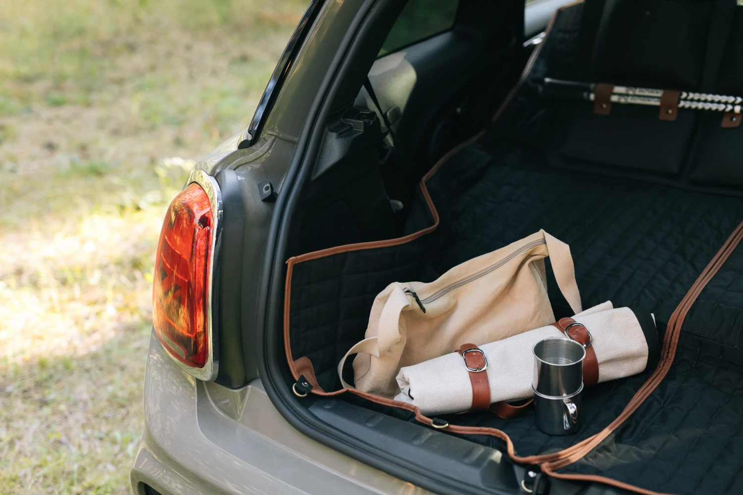 Norwegian Elkhounds back seat cover for Subaru Ascent